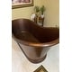 preview thumbnail 2 of 9, 67-in Hammered Copper Single Slipper Bathtub in Oil Rubbed Bronze (BTS67DB)