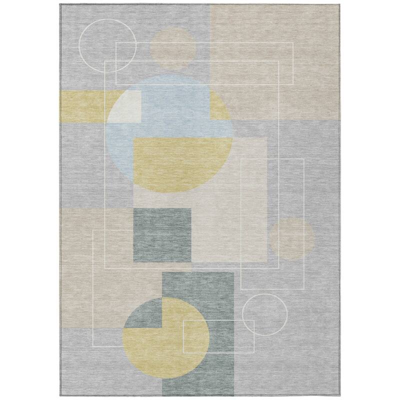 Machine Washable Indoor/ Outdoor Modern Filly Chantille Rug