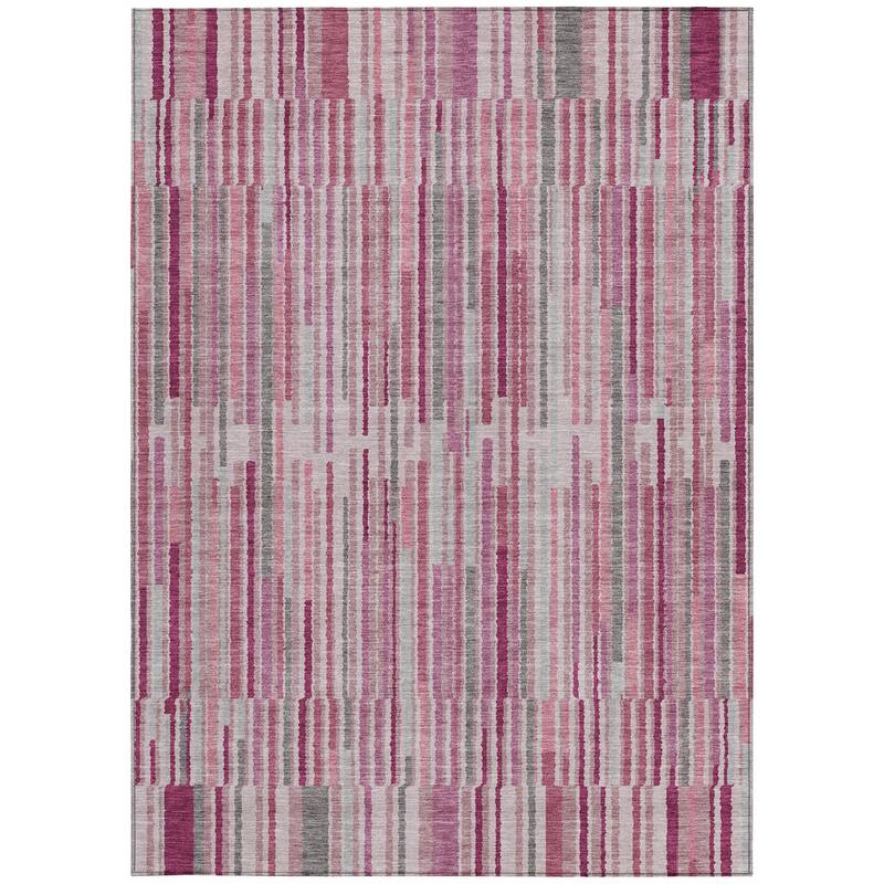 HomeRoots Striped Transitional Rectangle Outdoor Rug