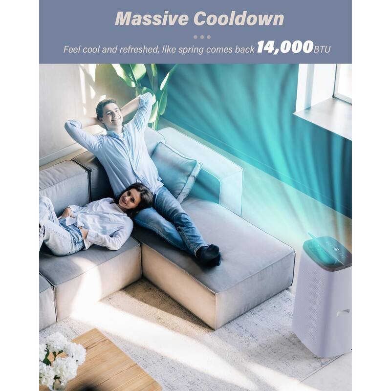 Air Conditioner,14000 BTU Portable Air Conditioner with Remote Control,Quiet AC Unit with Cool
