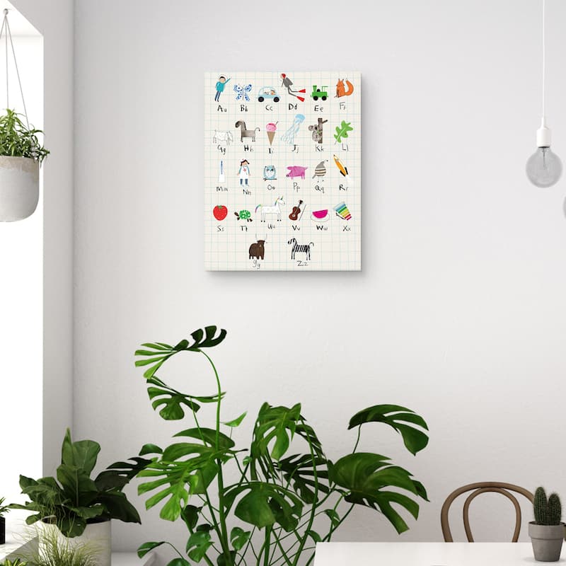 Astronaut Alphabet by Lisa Stickley Canvas Art Print