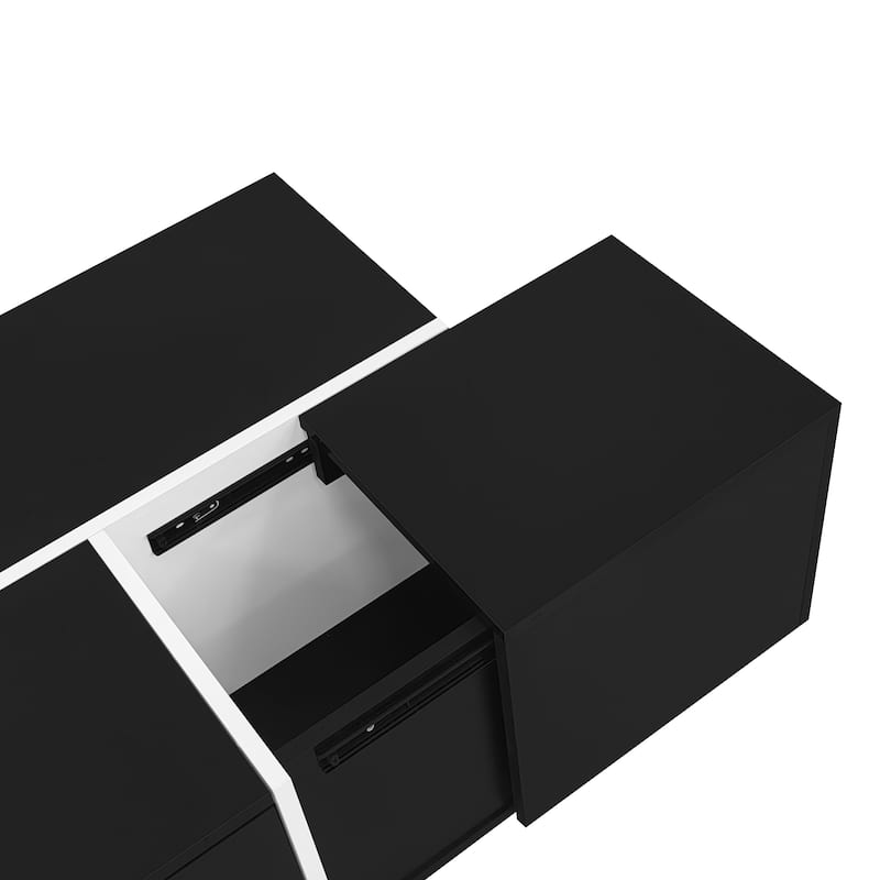 47.2-72.7'' Extendable Coffee Table with Hidden Storage for Living Room