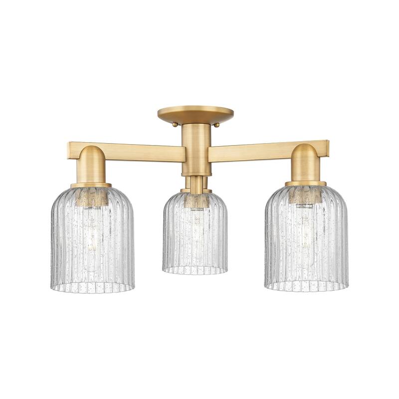Innovations Lighting Downtown Urban - Bridal Veil - 3 Light 23" Semi-Flush Mount Light