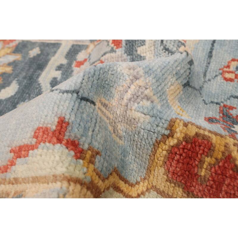 ECARPETGALLERY Hand-knotted Jules Serapi Sky Blue Wool Rug - 7'10 x 10'0