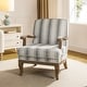 preview thumbnail 13 of 28, Rinaldo Farmhouse Upholstered Armchair with Solid Wood Legs by HULALA HOME Grey