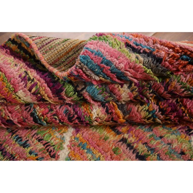 Trellis Plush Moroccan Oriental Area Rug Hand-Knotted Wool Carpet - 6'1" x 9'8"