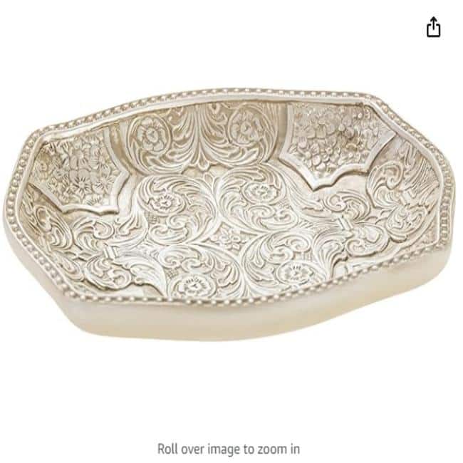 Creative Scents Victoria Beige Soap Dish - Bronze/Ivory - Ivory/Bronze