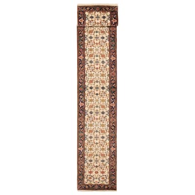 ECARPETGALLERY Hand-knotted Serapi Heritage Cream Wool Rug - 2'6 x 15'9