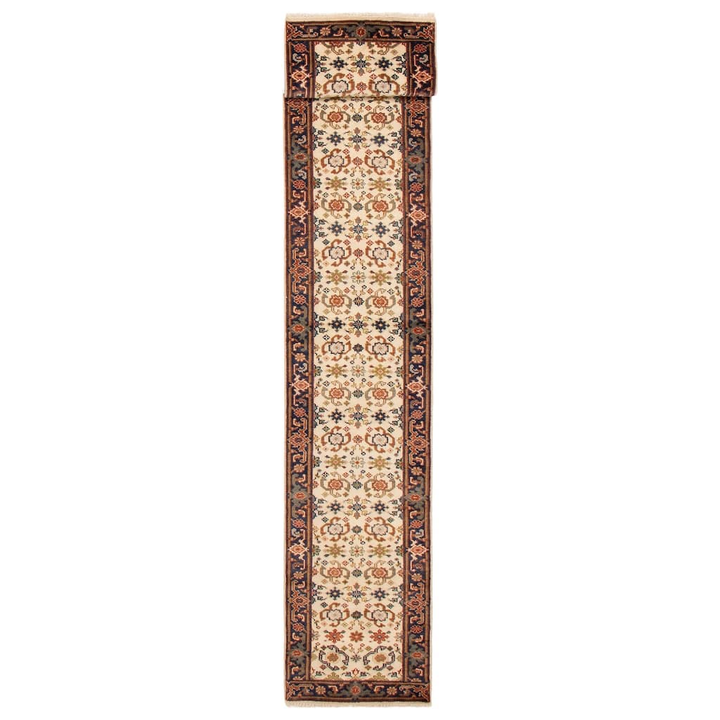 ECARPETGALLERY Hand-knotted Serapi Heritage Cream Wool Rug - 2'6 x 15'9