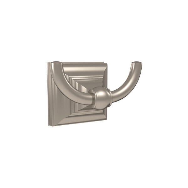 Markham Double Prong Robe Hook in Brushed Nickel - 2-5/16 in.. Opens flyout.