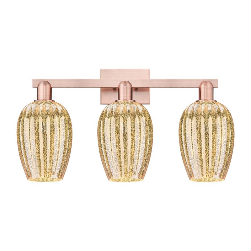 Innovations Lighting Downtown Urban - Preston - 3 Light 26" Flute Shade Bath Vanity Light