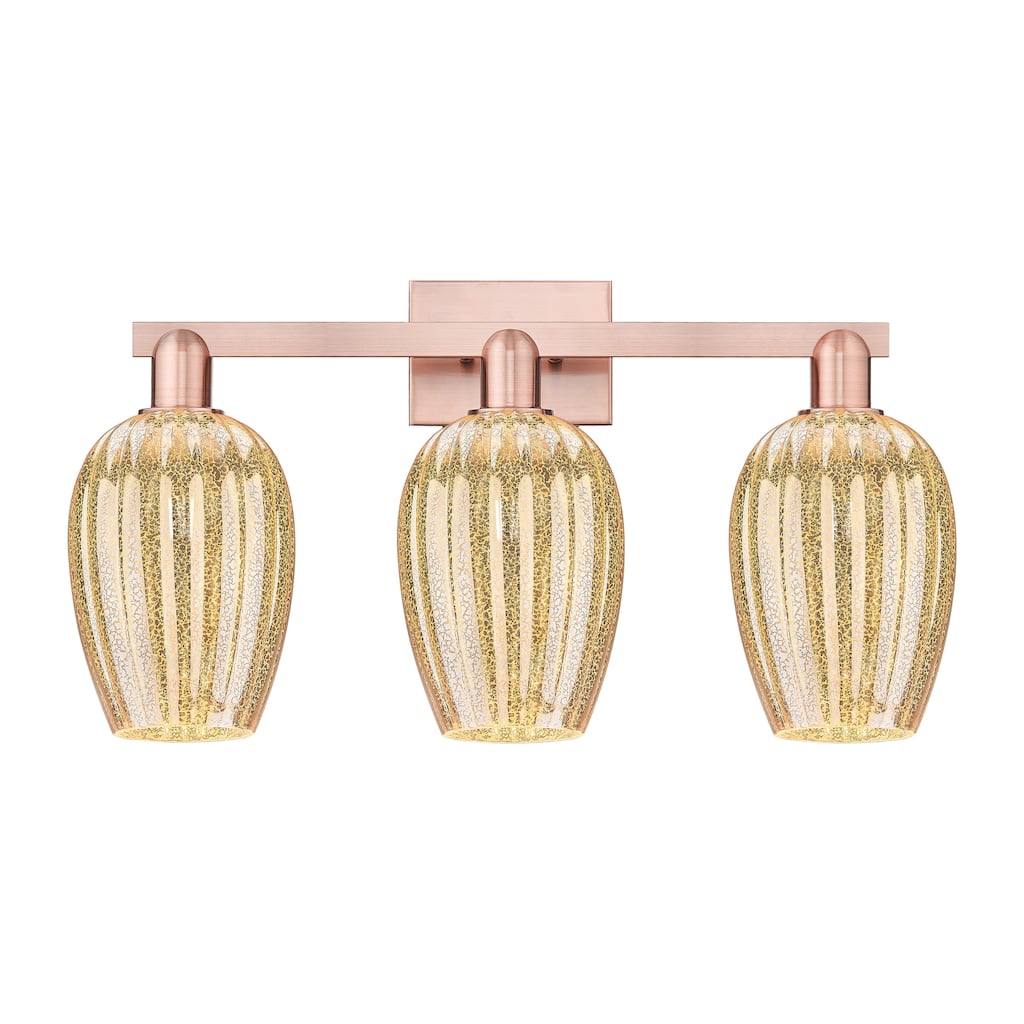 Innovations Lighting Downtown Urban - Preston - 3 Light 26" Flute Shade Bath Vanity Light