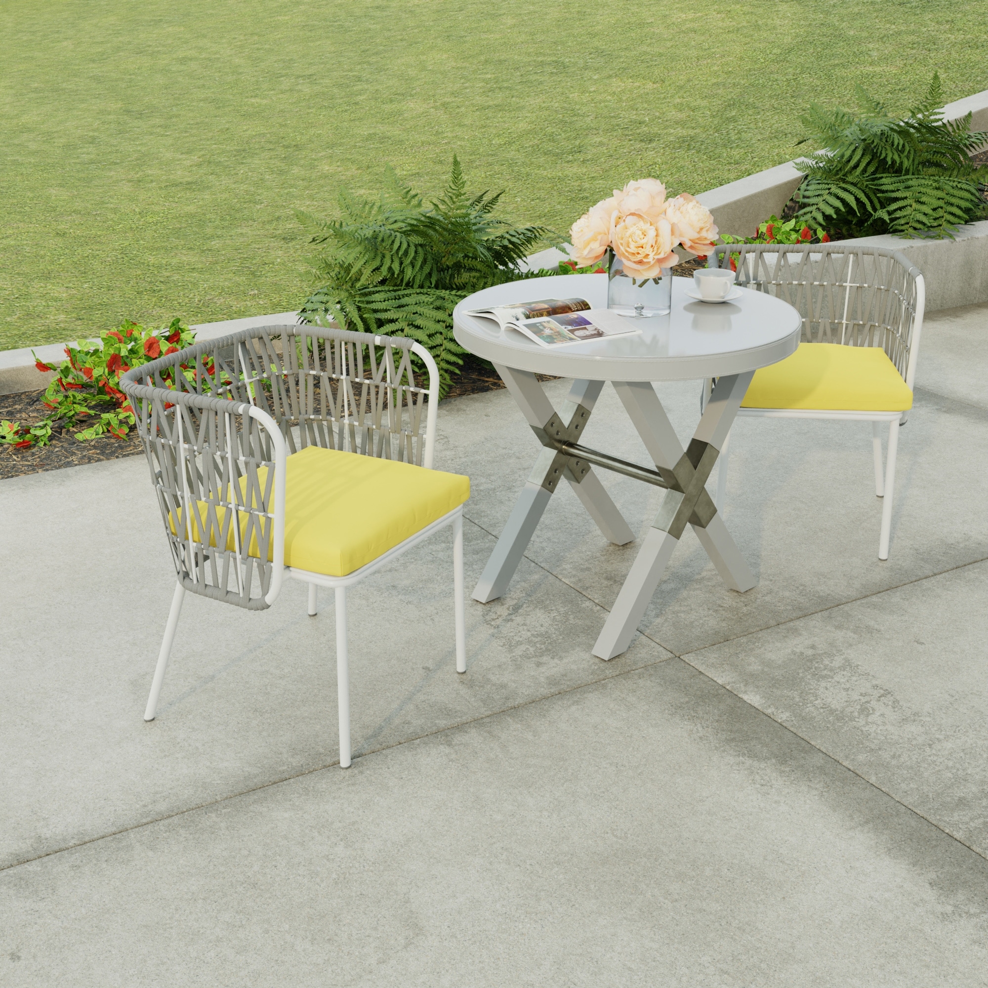 Chair Cushion Yellow Outdoor Cushion Set Yellow Back And Seat
