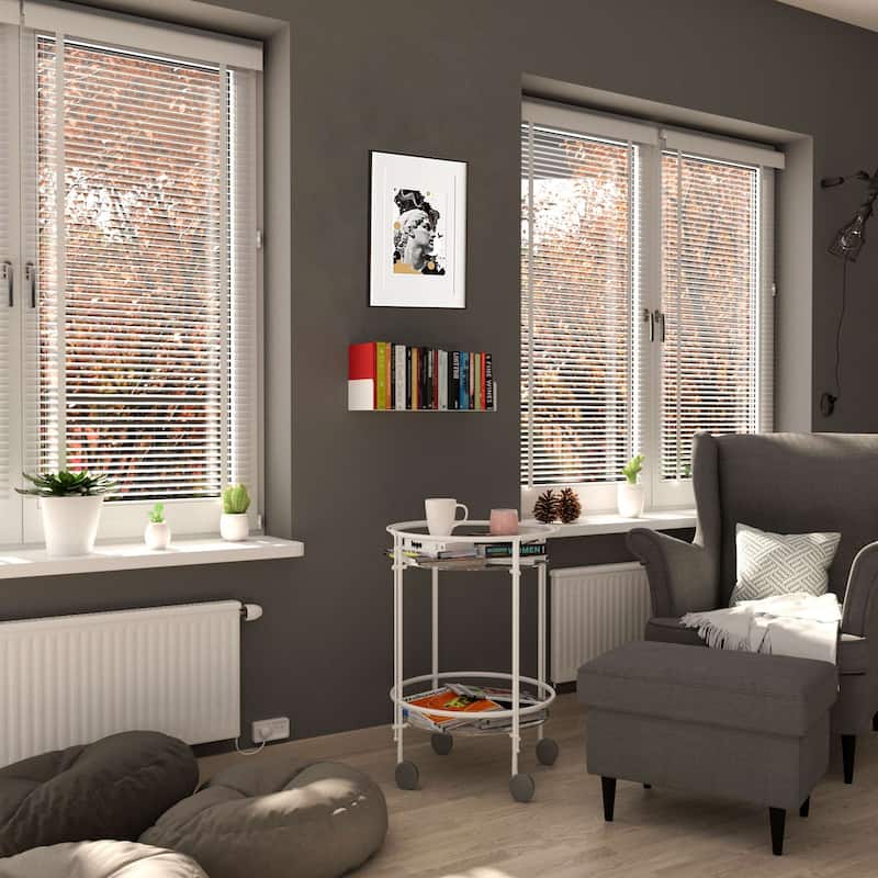 Wallniture Bali U Shape Floating Shelf, 17'' Metal Bookshelf, Wall Mount Shelving, White/Black options