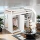 preview thumbnail 21 of 38, Contemporary Twin Size Loft Bed with Wardrobe and Staircase, Desk and Storage Drawers and Cabinet in 1, Maximized Space, Gray White