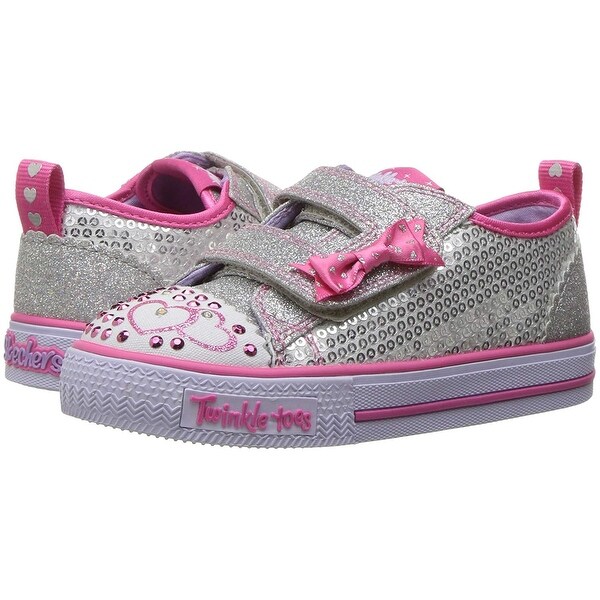 Itst Bitsy Sneakers Purple//Blue Toddler Girl/'s Skechers S Lights Shuffles