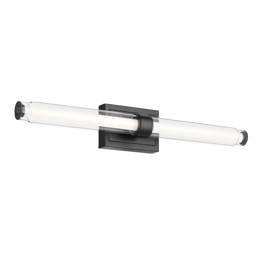Kichler Lighting Laurene 31" Linear Bath Bar Large LED with Clear Glass in Black