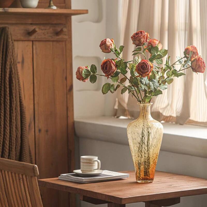 RusticReach Artificial Single Rose Stem 28.7" Tall