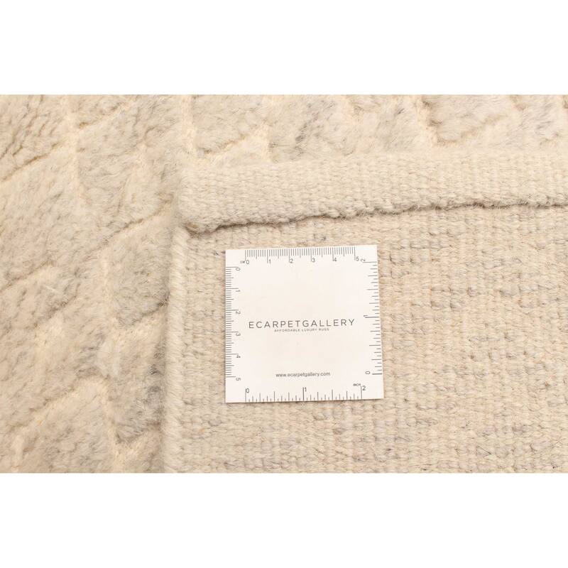 ECARPETGALLERY Hand-knotted Tangier Cream Wool Rug - 3'0 x 4'10