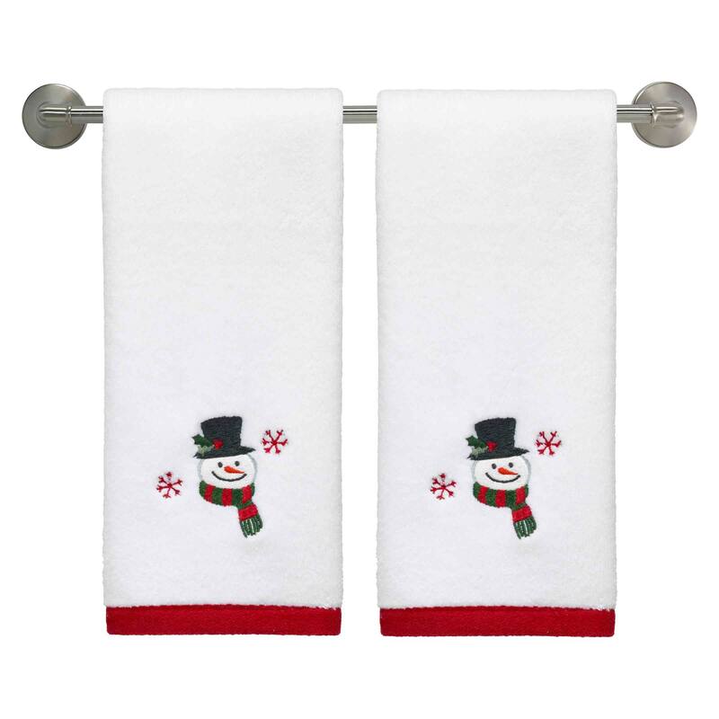 Avanti Linens Winter Snowman 2-Pack Fingertip Towel Set - Fingertip Towel 2pk Set
