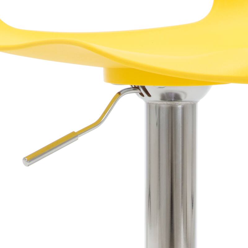 Adjustable Barstools Airlift Counter Bar Pub Height Stools with Plastic Seat Set of 2