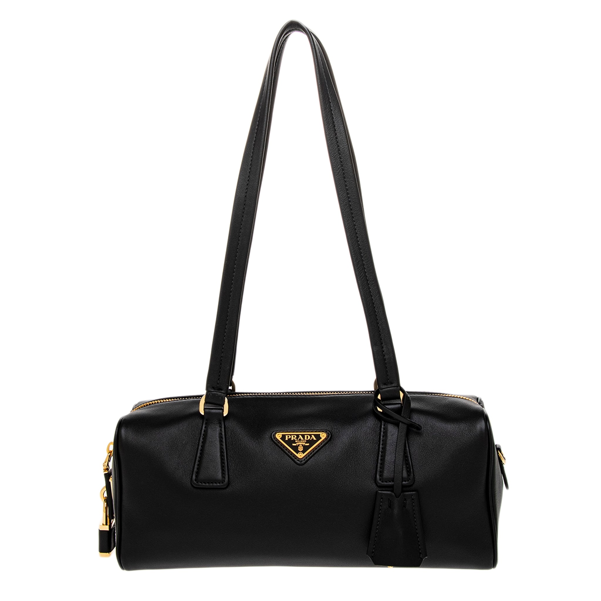 Medium Leather Top-Handle Bag with Padlock - Overstock