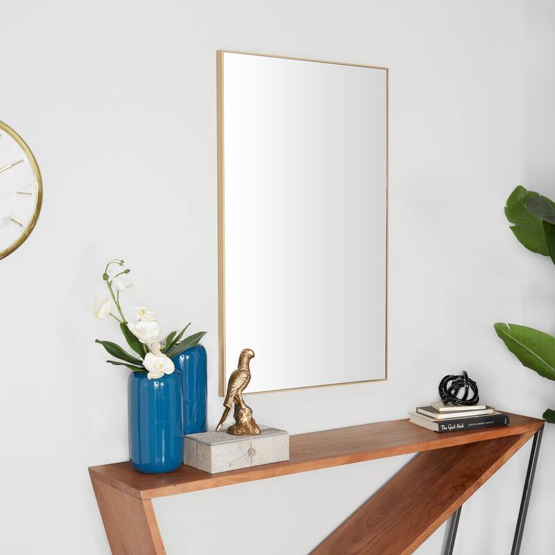 Contemporary Rectangular Wall Mirror - Multiple Finishes and Sizes