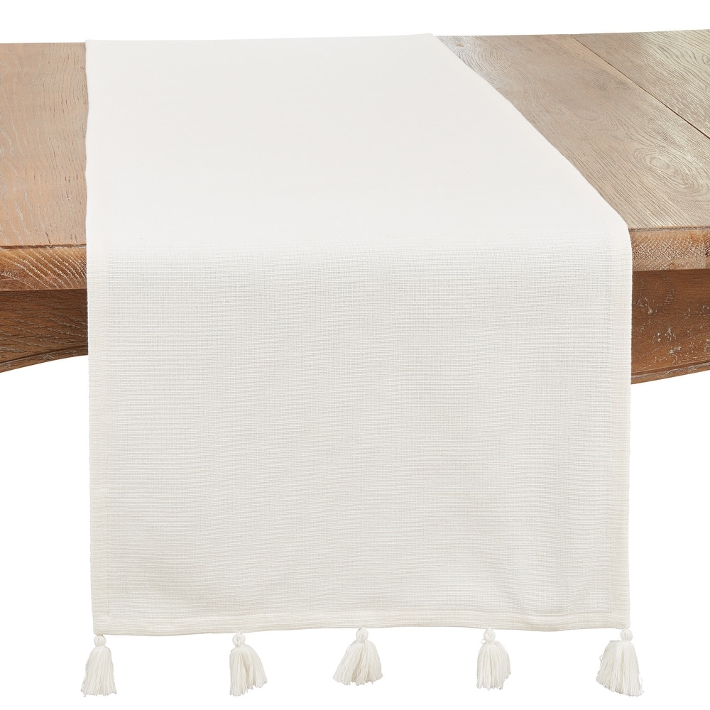 Timeless Simplicity Tassel Table Runner