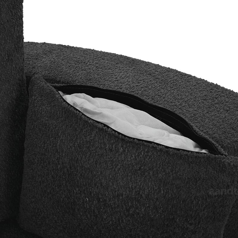 Swivel Barrel Chair with 3 Pillows
