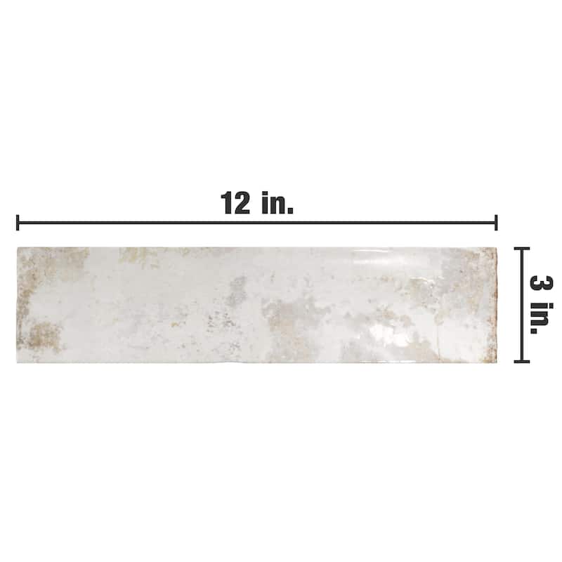 Merola Tile Biarritz Beige 3" x 12" Ceramic Wall Tile