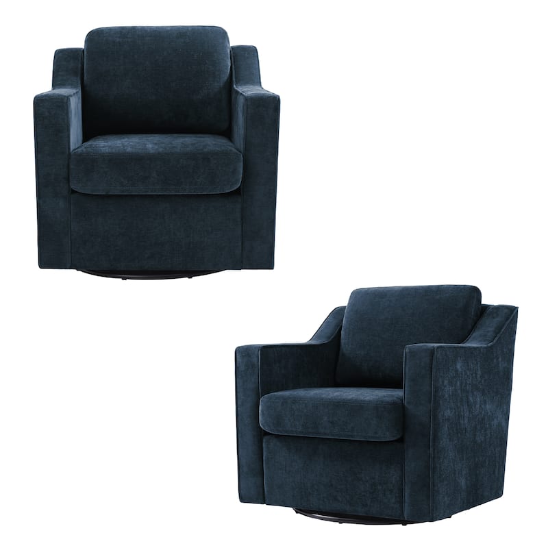2 Set Modern Swivel Accent Arm Chair For Living Room