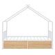 preview thumbnail 8 of 54, Roomfitters Twin/Full Size Metal House Bed with Two Drawers, Durable & Easy to Assemble, Ideal for Bedrooms