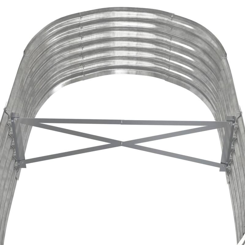 vidaXL Raised Garden Bed Raised Flower Bed Galvanized Steel Outdoor Planter