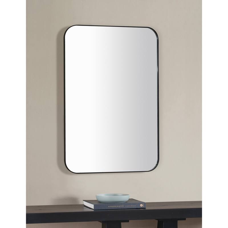 Renwil Glencoe Framed Matte Black Mirror - Large