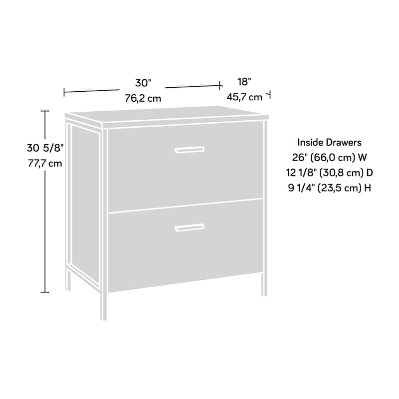 Wood Lateral File with Large Drawers