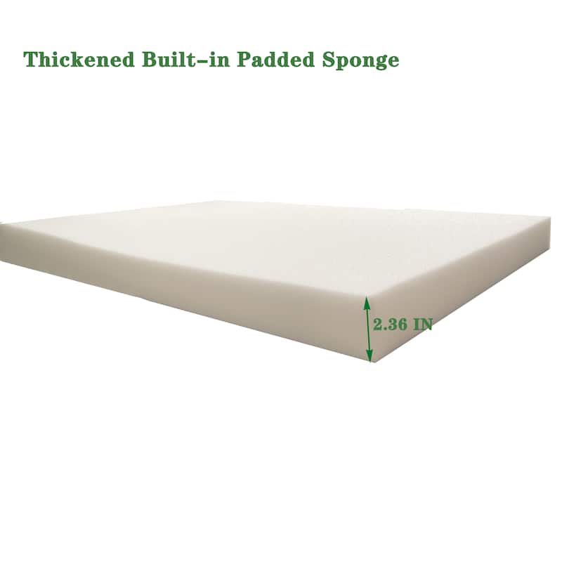 2PCS Set Outdoor Lounge Chair Cushion Replacement Patio Funiture Seat Cushion Chaise Lounge Cushion-flag