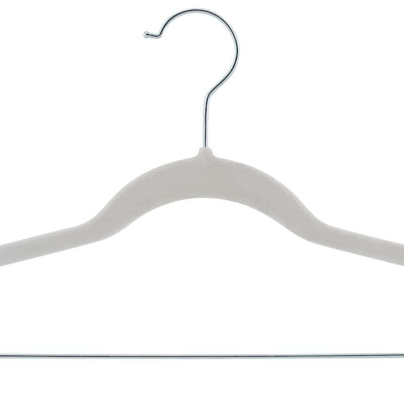 Laura Ashley 12 Pack Velvet Hangers with Clips