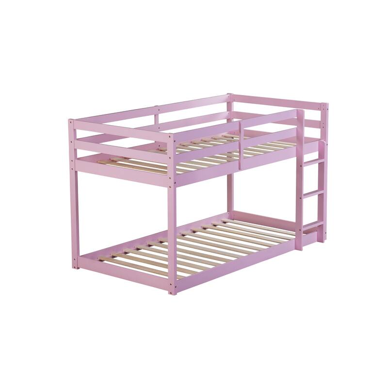 Solid Wooden , Solid Rubber Wooden Over Loft Bed With Ladder ,Upper And Bottom Bed Platforms Crafted With Strengthened Slats