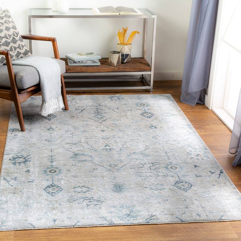 Artistic Weavers Phloque Transitional Floral Area Rug - 2' 7" x 4' - Ivory