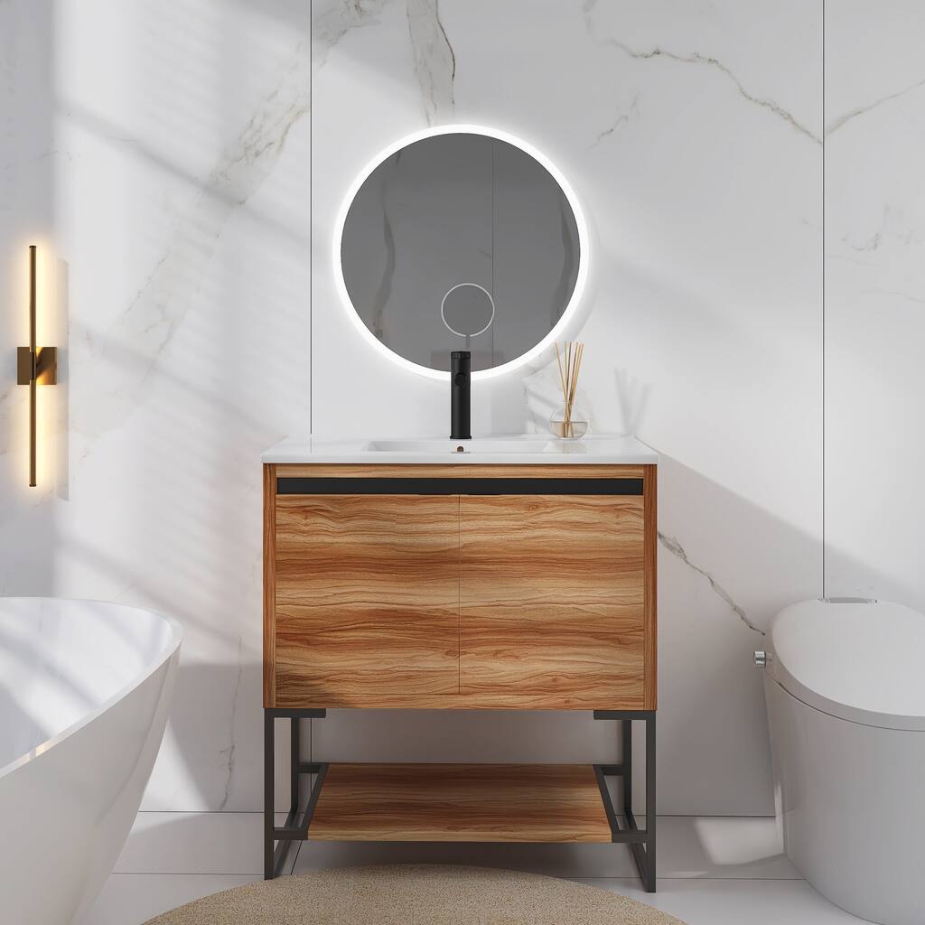 Tellara 32" Freestanding Bathroom Vanity Set with Ceramic Top