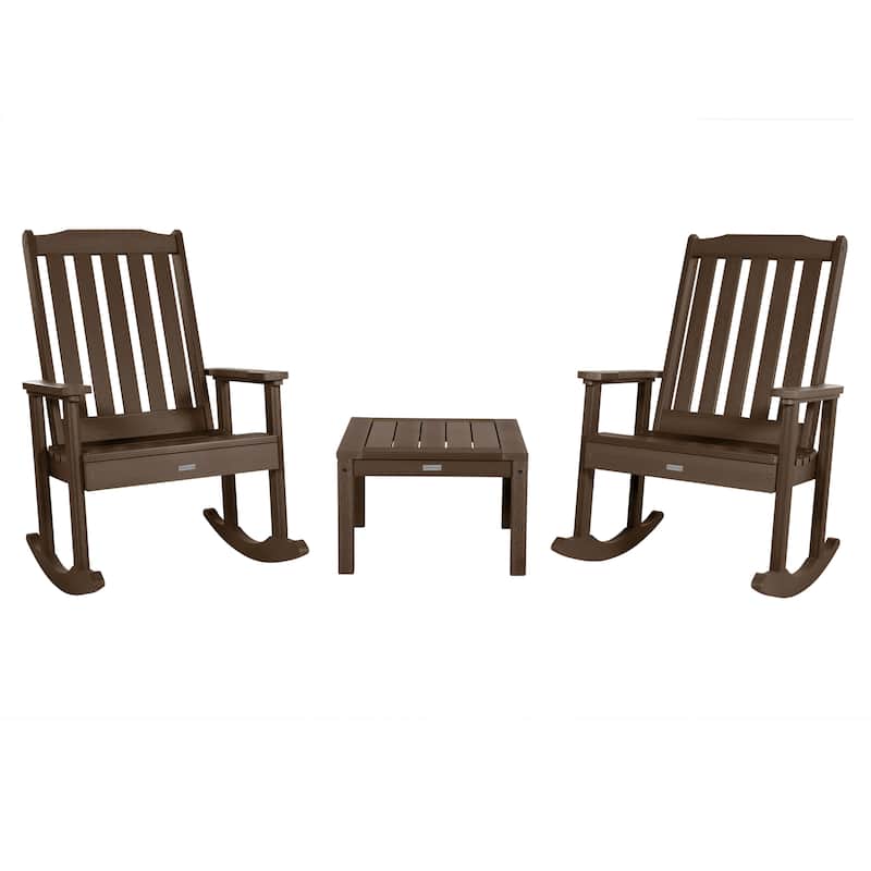 HIGHWOOD Rocking Chairs and Side Table (3-piece Set) - Weathered Acorn