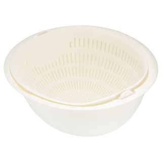 Kitchen Colander Rice Washing Bowl Plastic Vegetable Washing Basket ...