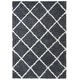 preview thumbnail 2 of 3, SAFAVIEH August Shag Berardina Trellis 1.5-inch Thick Rug 5'2" x 7'2" - Charcoal/Cream - Rectangle