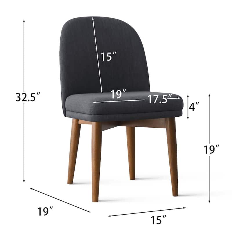 Modern Parsons Dining Chairs with Solid Wood Legs