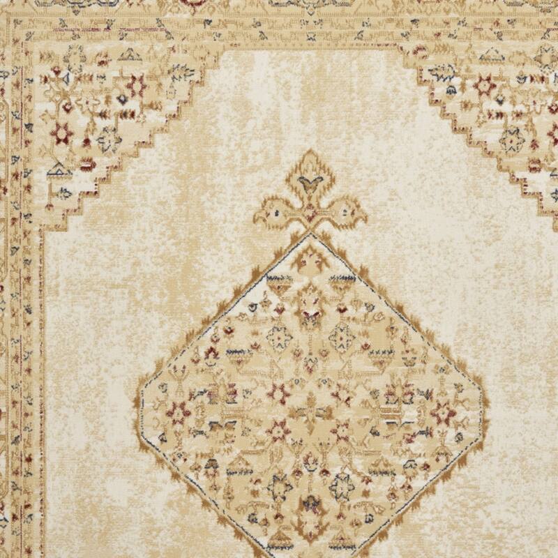 Lunaq Power Loomed Distressed Area Rug By HomeRoots