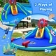 preview thumbnail 5 of 17, Inflatable Waterslide Bounce House with Upgraded Handrail without Blower - 216" x 212.5" x 116" (W x D x H)
