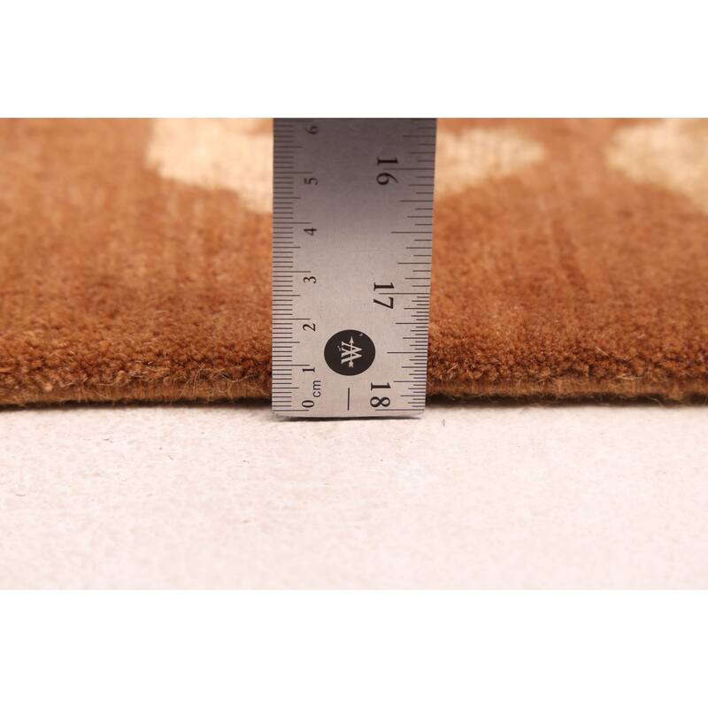 ECARPETGALLERY Hand-knotted Opulence Brown Silk, Wool Rug - 8'1 x 9'10