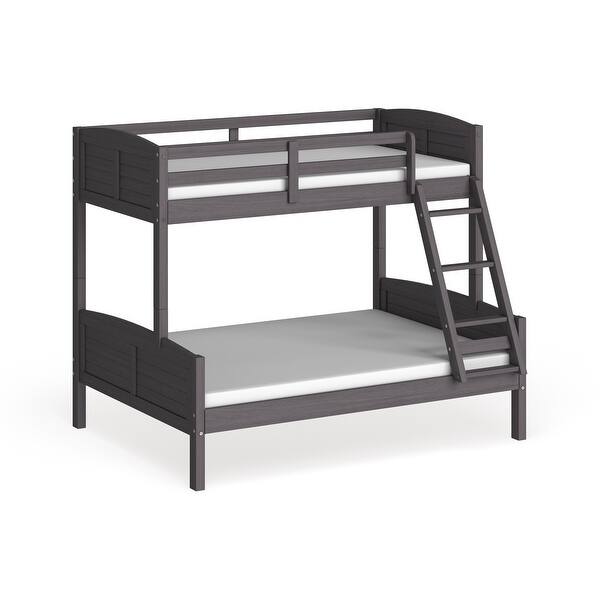 Taylor Olive Dardanelle Grey Wood Twin Over Full Bunk Bed Overstock 21906785