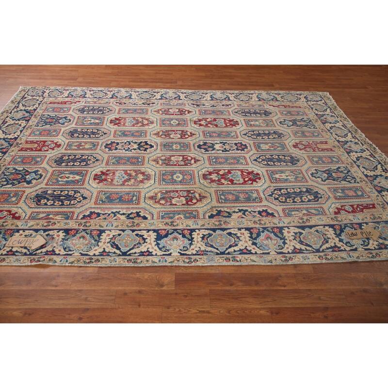 Kerman Persian Antique Area Rug Handmade Wool Carpet - 6'6" x 9'6"