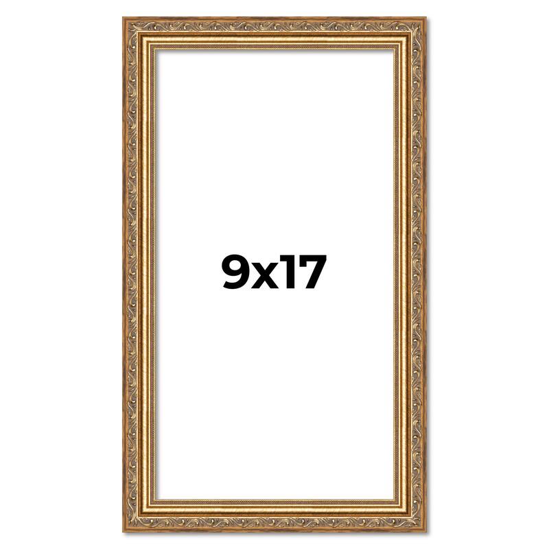 9x17 Frame Red Solid Wood Picture Frame Width 1.75 Inches | Interior Frame Depth 1 13/16 Inches